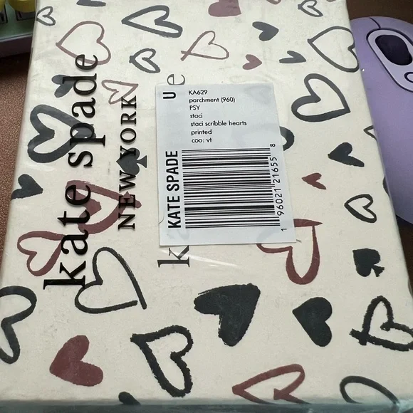 🆕kate spade Staci Scribble Heart Boxed Wallet Card Set $239::NWT:: - Picture 8 of 12